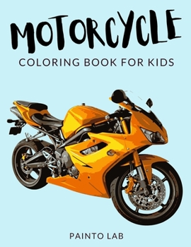 Paperback Motorcycle Coloring Book for Kids [Large Print] Book