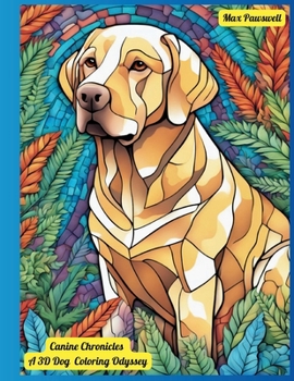 Paperback Canine Chronicles: A 3D Dog Coloring Odyssey Book
