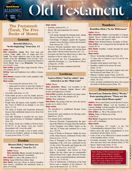 Misc. Old Testament: : A Quickstudy Laminated Reference Guide Book