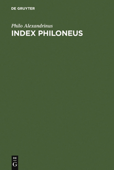 Hardcover Index Philoneus [Greek, Ancient (To 1453)] Book