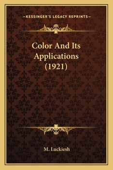 Paperback Color And Its Applications (1921) Book