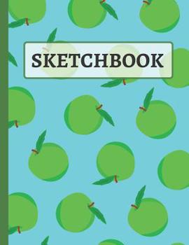 Paperback Sketchbook: Bright Green Apple Drawing Book to Practice Sketching, Drawing Book