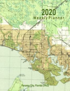 2020 Weekly Planner: Panama City, Florida (1943): Vintage Topo Map Cover
