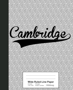 Paperback Wide Ruled Line Paper: CAMBRIDGE Notebook Book
