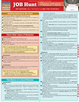 Paperback Job Hunt: Resumes Book