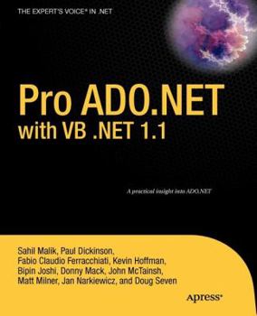 Paperback Pro ADO.NET with VB .Net 1.1 Book
