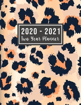 Paperback 2020-2021 Two Year Planner: 2020-2021 monthly planner full size - Tiger Skin Cover design 24 Months Agenda Planner with Holiday from Jan 2020 - De Book