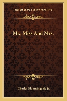 Paperback Mr., Miss And Mrs. Book
