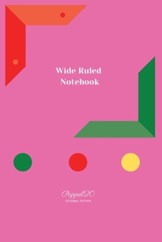 Paperback Wide ruled Notebook -Pink Cover-124 pages- 6x9-Inches Book