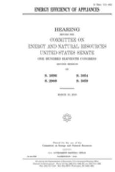 Paperback Energy efficiency of appliances Book