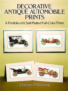 Decorative Antique Automobile Prints: A Portfolio of 6 Self-Matted Full-Color Prints
