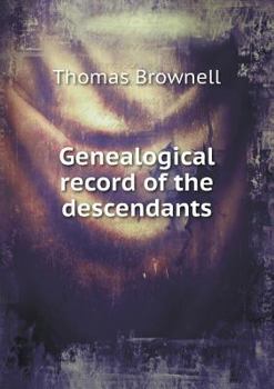 Paperback Genealogical record of the descendants Book