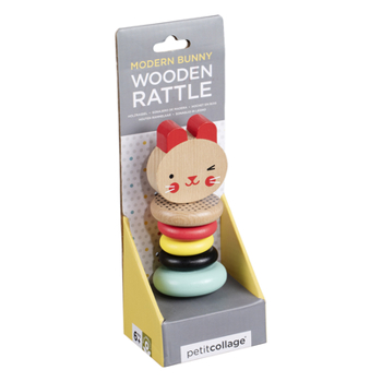 Misc. Modern Bunny Wooden Rattle Book
