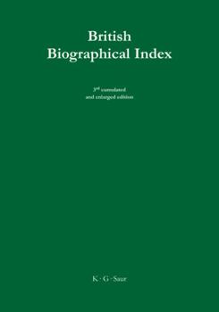 Hardcover British Biographical Index Book