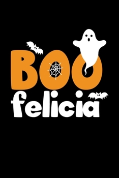 BOO felicia: 6x9 inches checkered notebook, 120 Pages, Composition Book and Journal, gift for halloween and ghost lovers