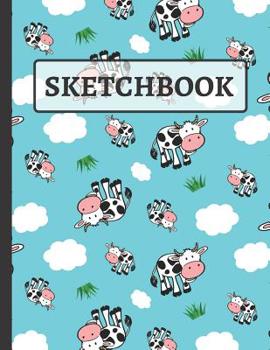 Paperback Sketchbook: Cows, Clouds and Grass Sketchbook to Practice Sketching, Drawing, Writing and Creative Doodling for Kids Book