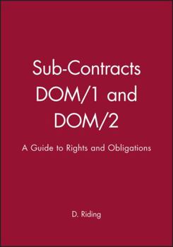 Hardcover Sub-Contracts DOM/1 and DOM/2 Book
