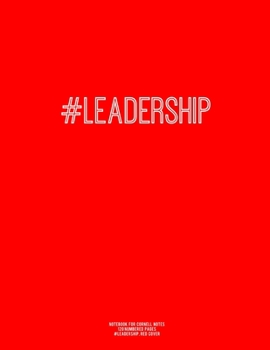 Notebook for Cornell Notes, 120 Numbered Pages, #LEADERSHIP, Red Cover : For Taking Cornell Notes, Personal Index, 8. 5 X11 , Hashtag Series, Genius Edition