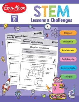 Paperback Stem Lessons and Challenges, Grade 5 Teacher Resource Book