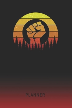 Planner: Power Fist 2 Year Weekly Planner 2020 - 2022 Retro Vintage Sunset Cover January 20 - December 21 Planning Organizer Writing Notebook Productive Datebook Calendar Schedule Plan Days, Set Goals