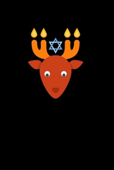 Hanukkah Menorah Moose: Jewish Notebook | Hanukkah Festival Of Lights Chanukah Israel Hebrew Mini Notepad Gift College Ruled (6"X9")