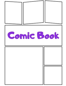 Paperback Comic Book: Art and Drawing Blank Comic Strips, Great Gift for Creative Kids - Purple Book