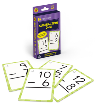 Paperback Subtraction 0 to 12 Flash Cards Book