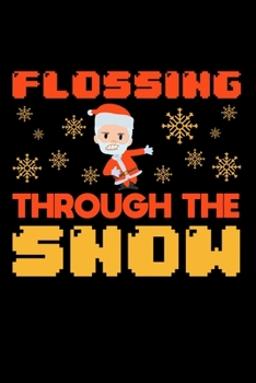 Paperback Notebook: Christmas Flossing Dance Santa Claus Gift 120 Pages, 6X9 Inches, Graph Paper Book