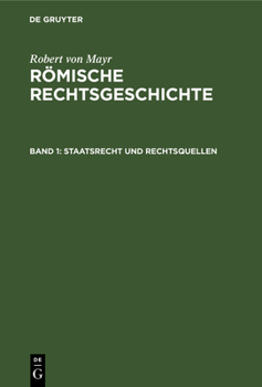 Hardcover Staatsrecht Und Rechtsquellen [German] Book