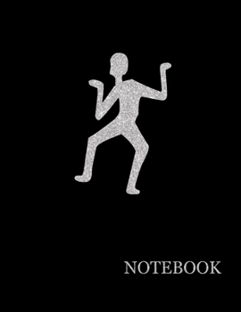 Brilliant Silver Ancient Pictographic Dancer Black Notebook| Brilliant Glitter Silver Dancer Black Notebook Grid Sturdy High Quality Premium White ... For Man| Journal For Work (Luxury Silver)