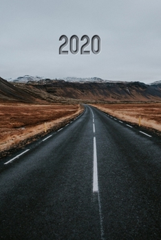 2020: Calendar, DIN-A5 paperback format, weekly planner with space for notes, holidays, year-round overview. White paper with cool, modern font, ... America Road Freedom Vacation German Version