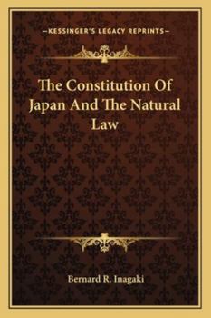 Paperback The Constitution Of Japan And The Natural Law Book