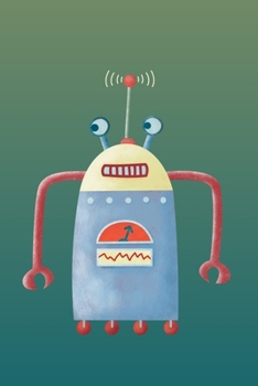 Paperback Notes: A Blank Sketchbook with Cute Blue Robot Cover Art Book