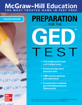 Paperback McGraw-Hill Education Preparation for the GED Test, Fourth Edition Book