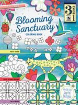 Paperback Blooming Sanctuary Coloring Book: 3 Books in 1 Book