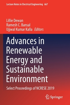Paperback Advances in Renewable Energy and Sustainable Environment: Select Proceedings of Ncrese 2019 Book