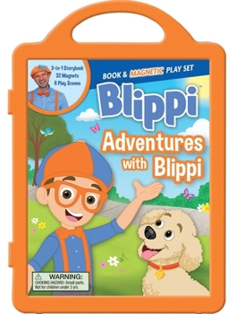 Paperback Blippi: Adventures with Blippi Magnetic Play Set Book