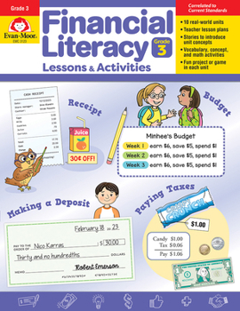 Paperback Financial Literacy Lessons and Activities, Grade 3 Teacher Resource Book