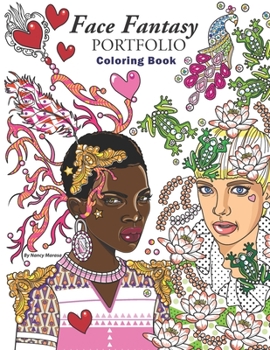 Paperback Face Fantasy Portfolio Coloring Book: Coloring Book