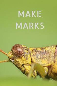 Paperback Make Marks: 90 Pages of 6 X 9 Inch Bound Top Half White Blank Bottom Half College Ruled Book