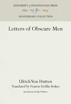 Hardcover Letters of Obscure Men Book