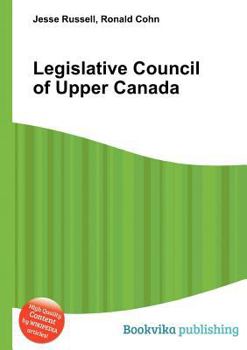 Paperback Legislative Council of Upper Canada Book