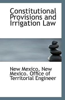 Paperback Constitutional Provisions and Irrigation Law Book