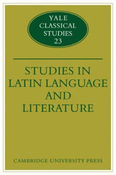 Paperback Studies in Latin Language and Literature Book