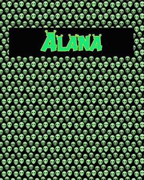 120 Page Handwriting Practice Book with Green Alien Cover Alana: Primary Grades Handwriting Book