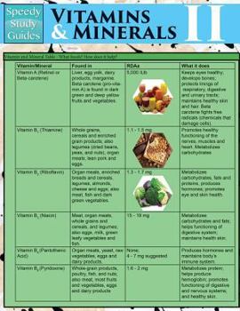 Paperback Vitamins & Minerals II (Speedy Study Guides: Academic) Book
