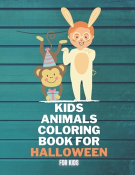 Paperback Kids Animals Coloring Book For Halloween: Learn Fun Facts, Practice Handwriting, and Color Hand Drawn Illustrations Preschool, Kindergarten ... (Educa Book