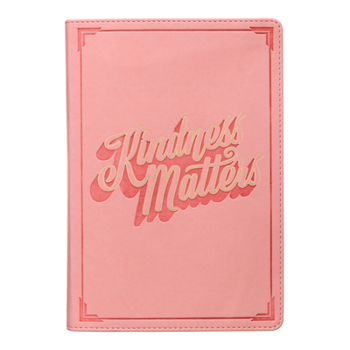 Leather Bound With Love Classic Journal Kindness Matters Inspirational Notebook W/Ribbon Marker, Faux Leather Flexcover, 336 Lined Pages [Leather Bound] with Love Book