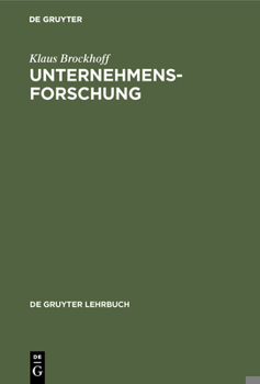 Hardcover Unternehmensforschung [German] Book