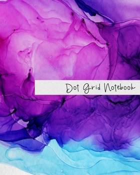 Paperback Dot Grid Notebook: 8x10 Dot Journal with Index and Page Numbers - Purple Inkwell Book